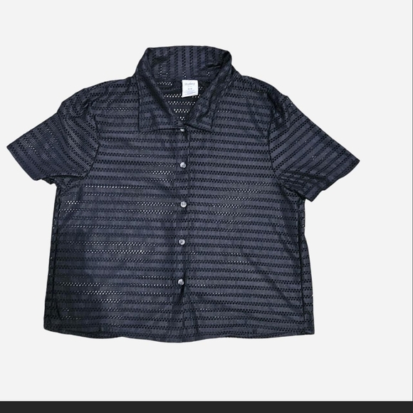 Hurley Black Perforated Knit Top - Picture 3 of 14